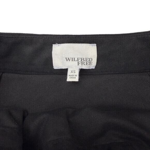 Aritzia Wilfred Free Nescher Faux Suede Mini Skirt In Black Size XS - Picture 4 of 6